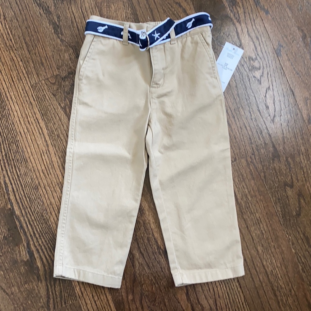 Toddler khaki pants with belt